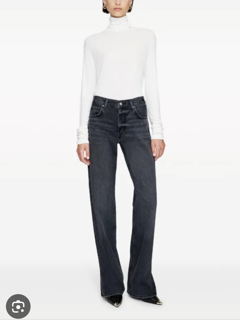 ANINE BING I NWT US 30 Roy Mid Rise Denim Jeans I black I $345 retail authentic